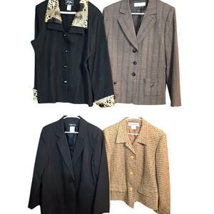 Women's 14 Large Blazer Suit Separate Jacket Top Wholesale Bulk Lot of 4 L